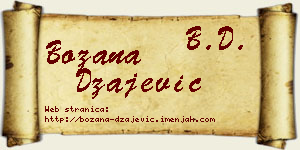 Božana Džajević vizit kartica